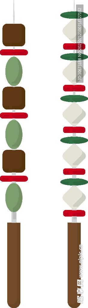 彩色串珠手工棒