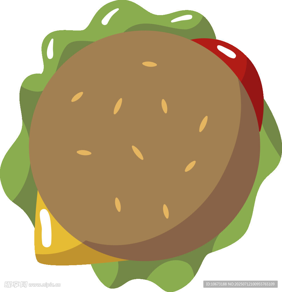 美味汉堡插画