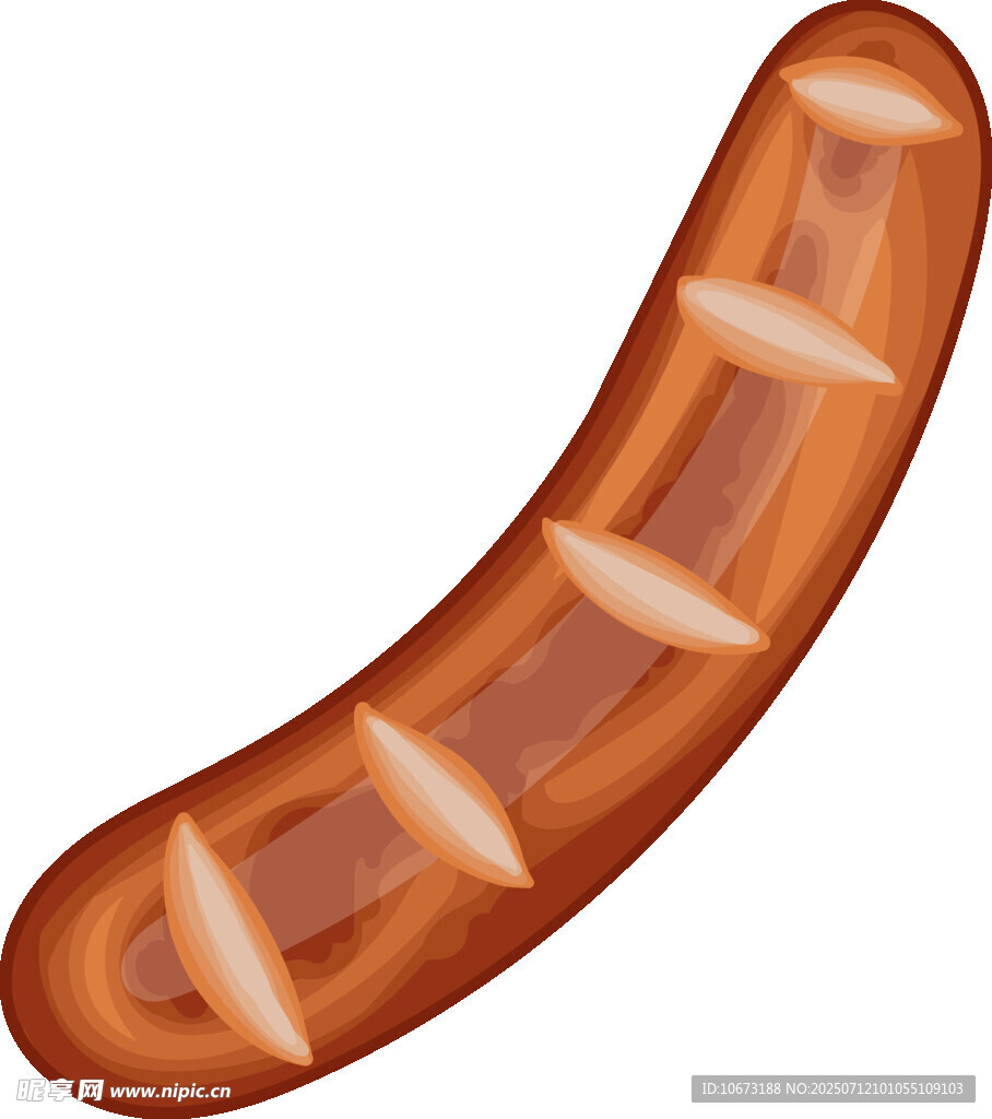 烤香肠插画