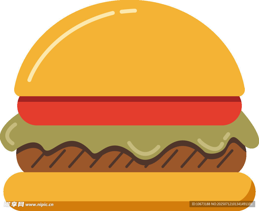 美味汉堡插画