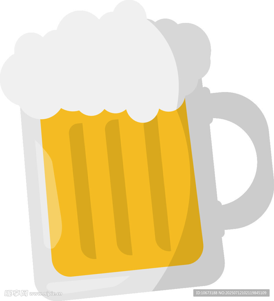 满溢泡沫的啤酒杯