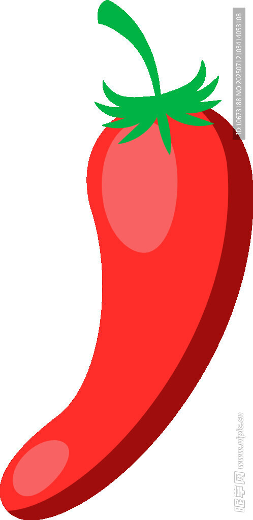 鲜红辣椒插画