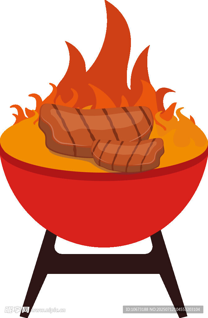 户外烧烤架上的美味烤肉
