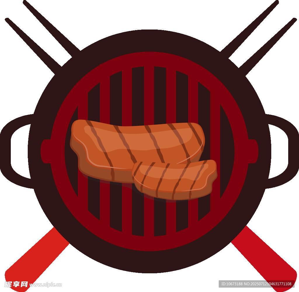 烤架上的美味烤肉