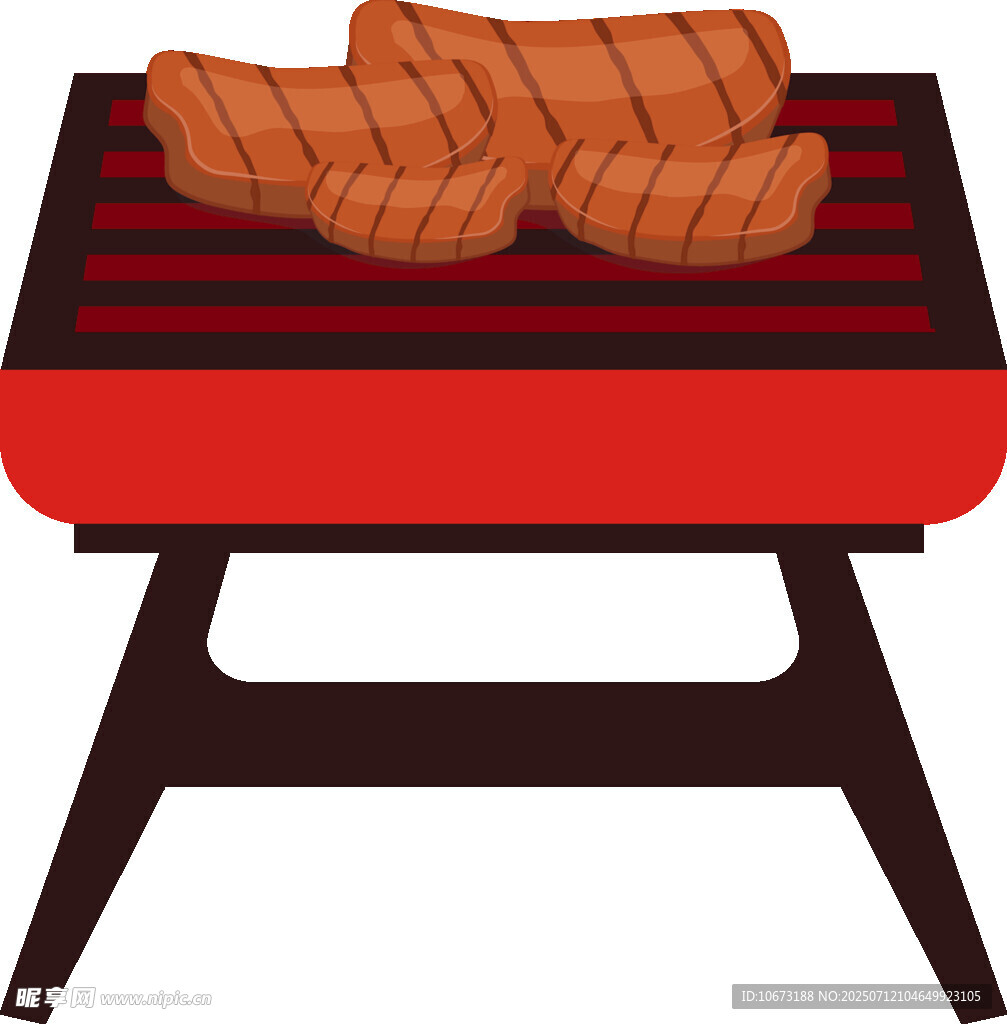 户外烧烤架上的美味烤肉