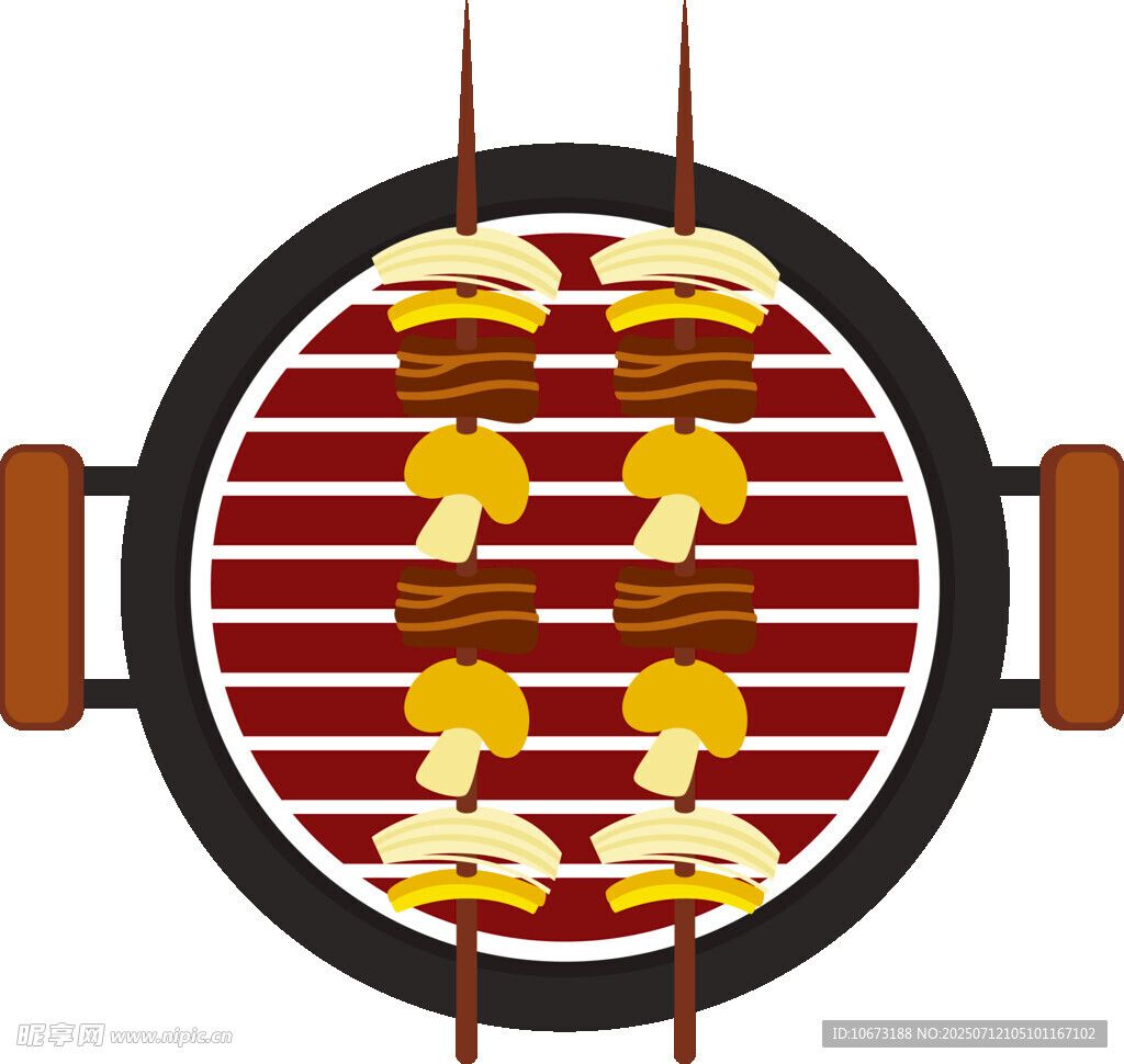 烤架上的美味烤肉