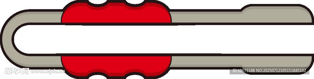 红色波纹金属连接件