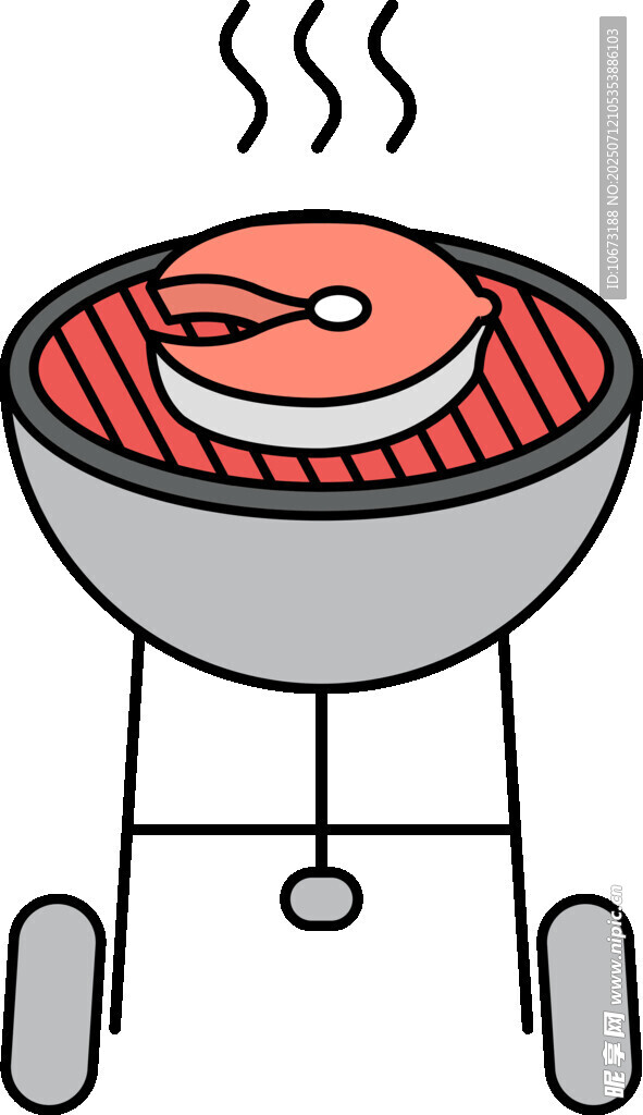 户外烧烤架上的美味烤肉