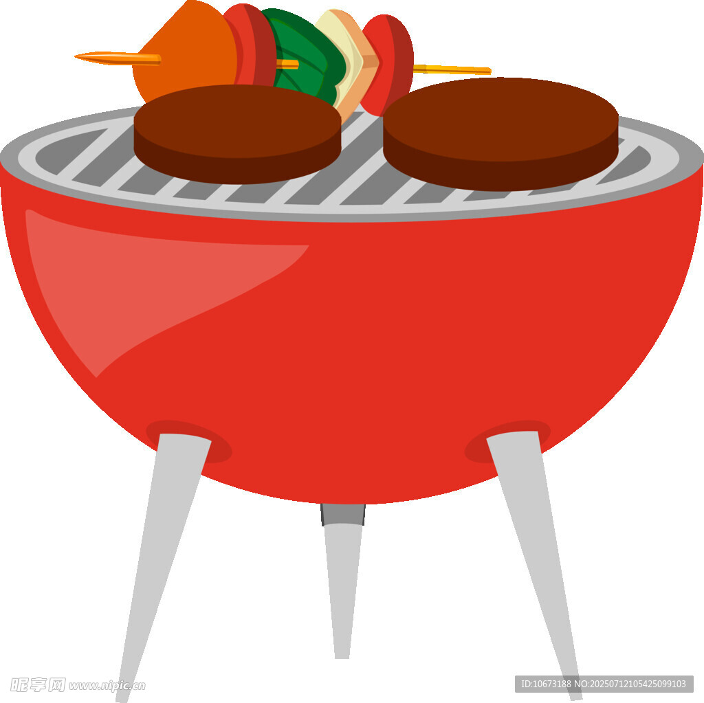 红色烤架上的美味烤肉