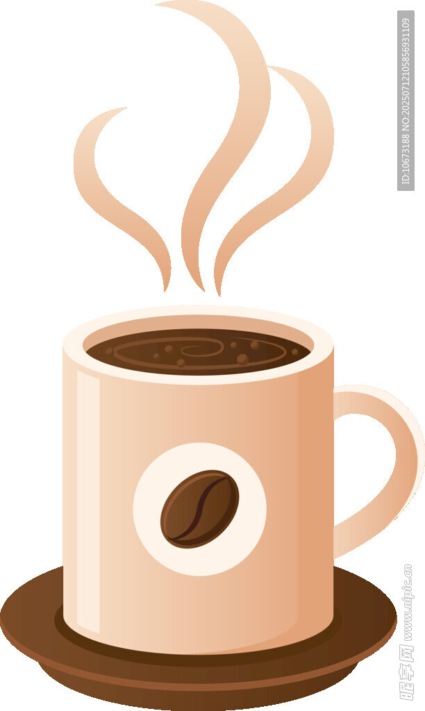 卡通风格咖啡杯插画