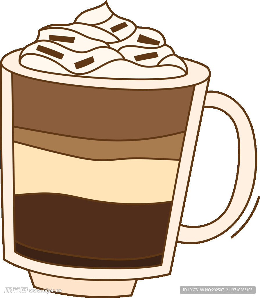 卡通分层咖啡杯