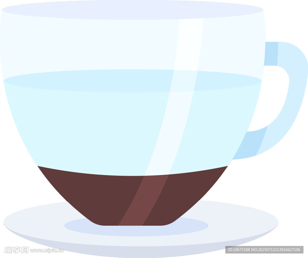 分层咖啡杯插画
