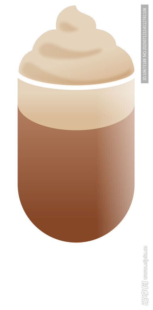 卡通风格巧克力奶油杯
