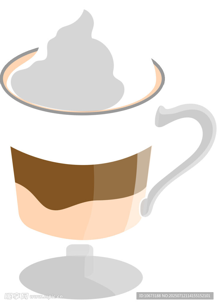 分层奶油咖啡杯