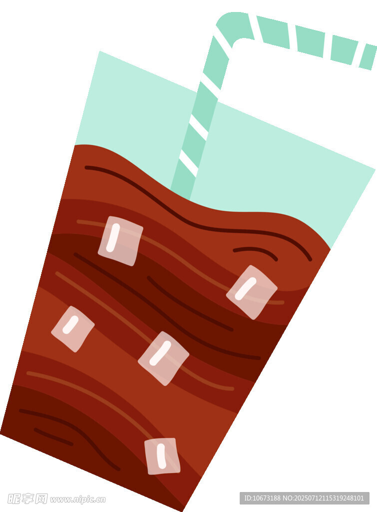 冰爽可乐饮料插画