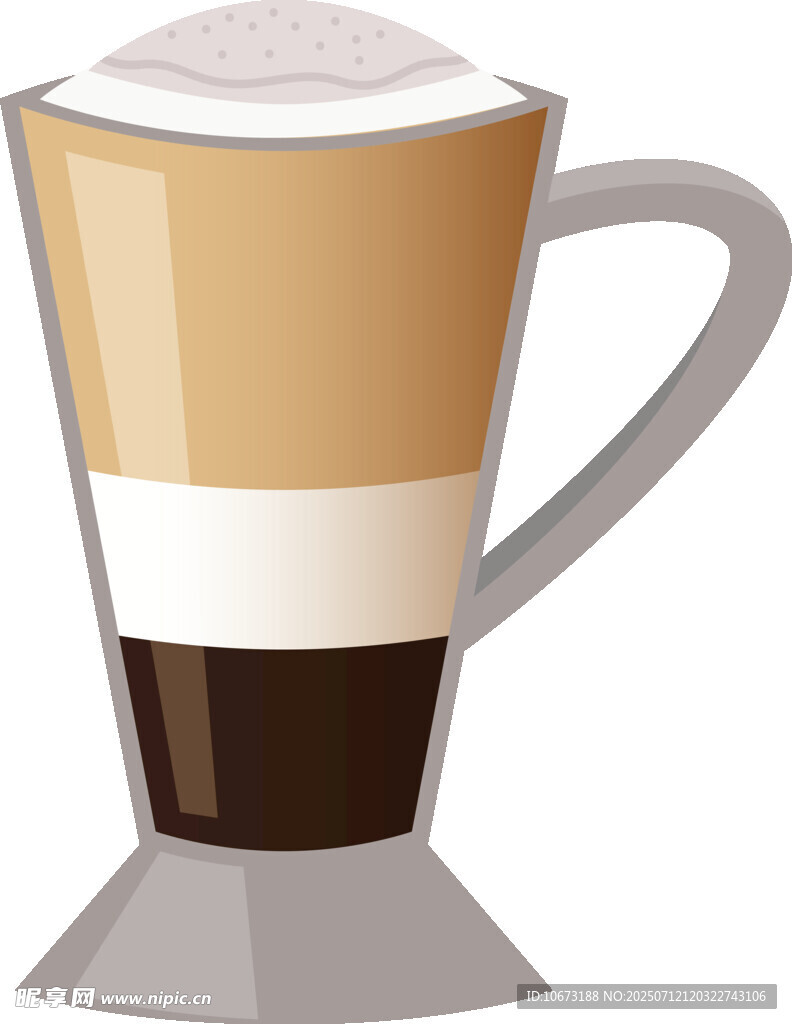分层拿铁咖啡杯