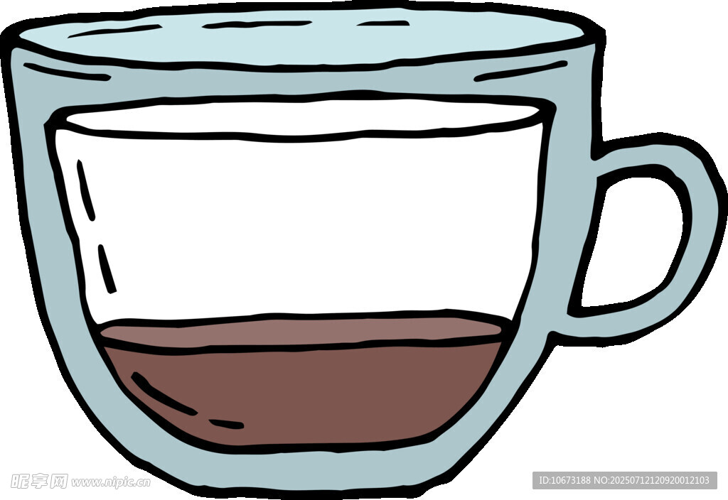 卡通透明咖啡杯