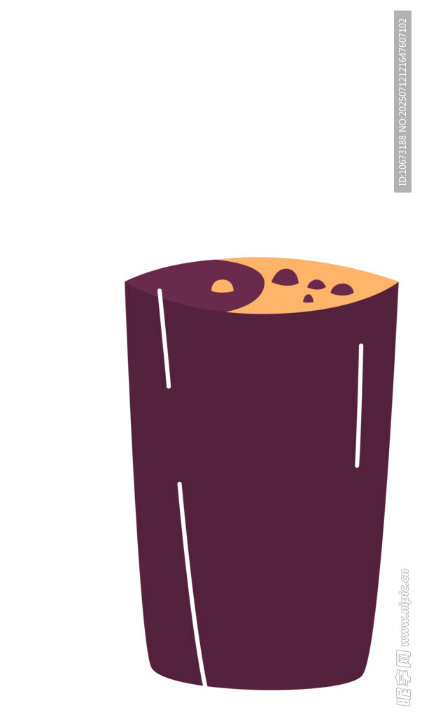 紫色饮品插画