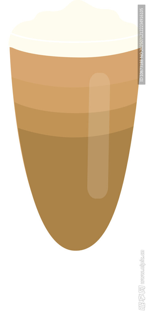 分层咖啡杯插画