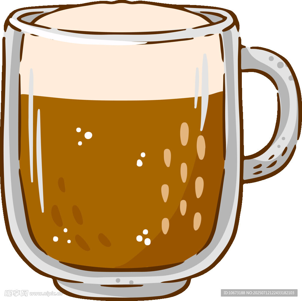 卡通风格的啤酒杯
