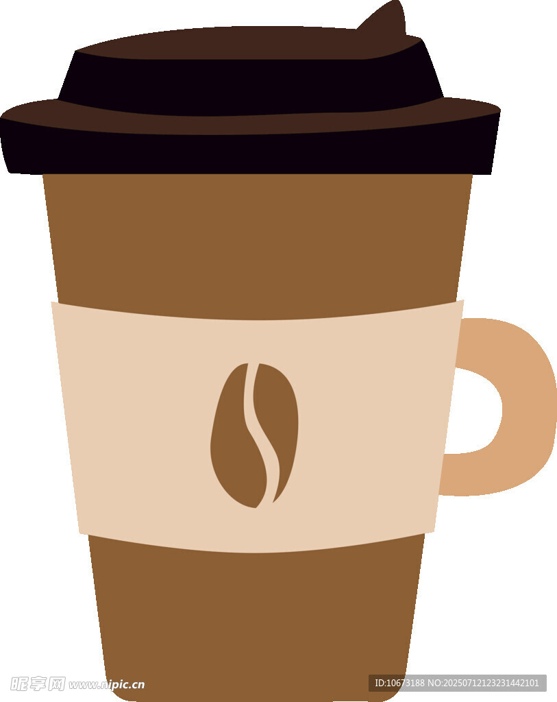 卡通风格咖啡杯插画