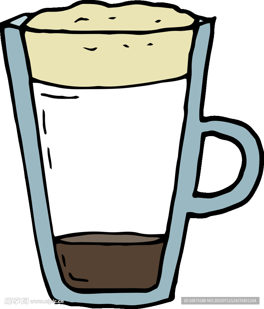 卡通风格咖啡杯插画