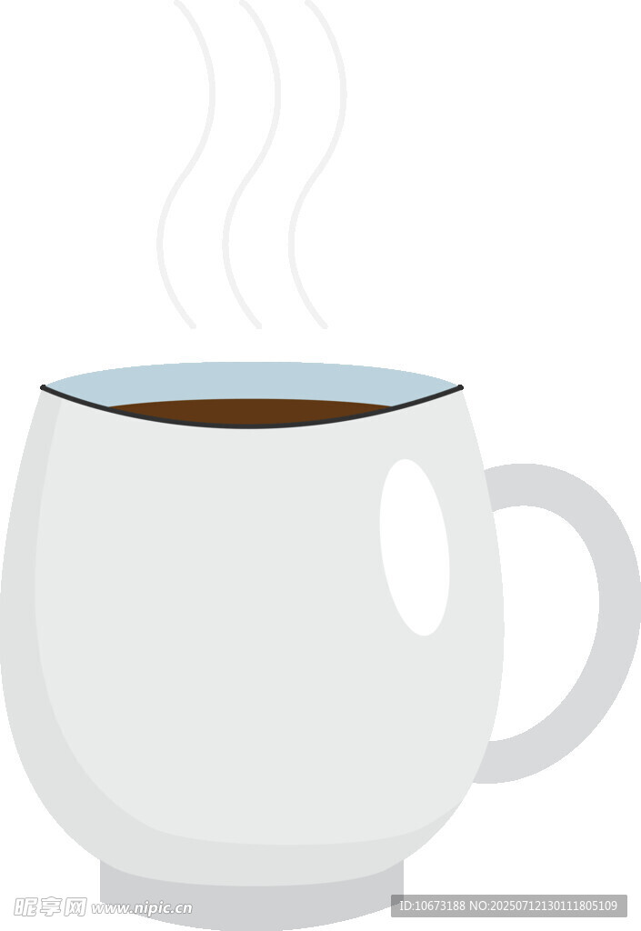 热气腾腾的白色咖啡杯