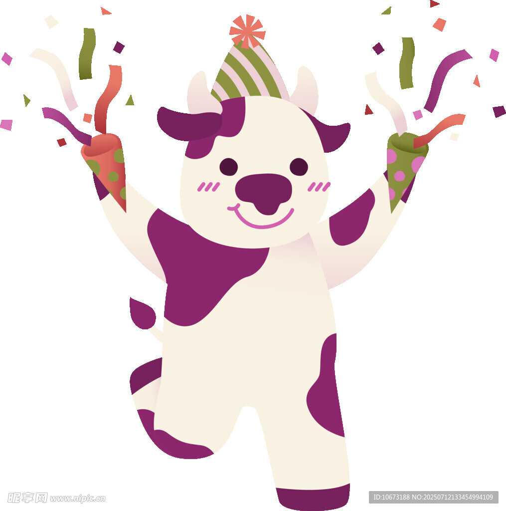 欢乐奶牛庆祝派对