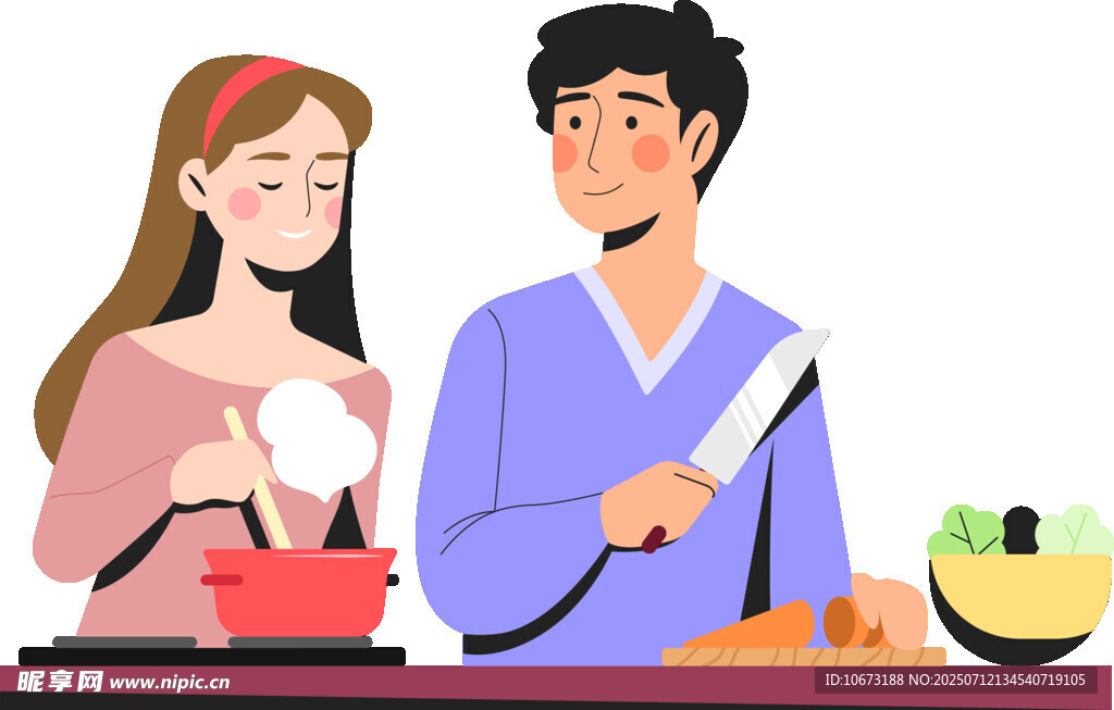 情侣厨房甜蜜共烹美食