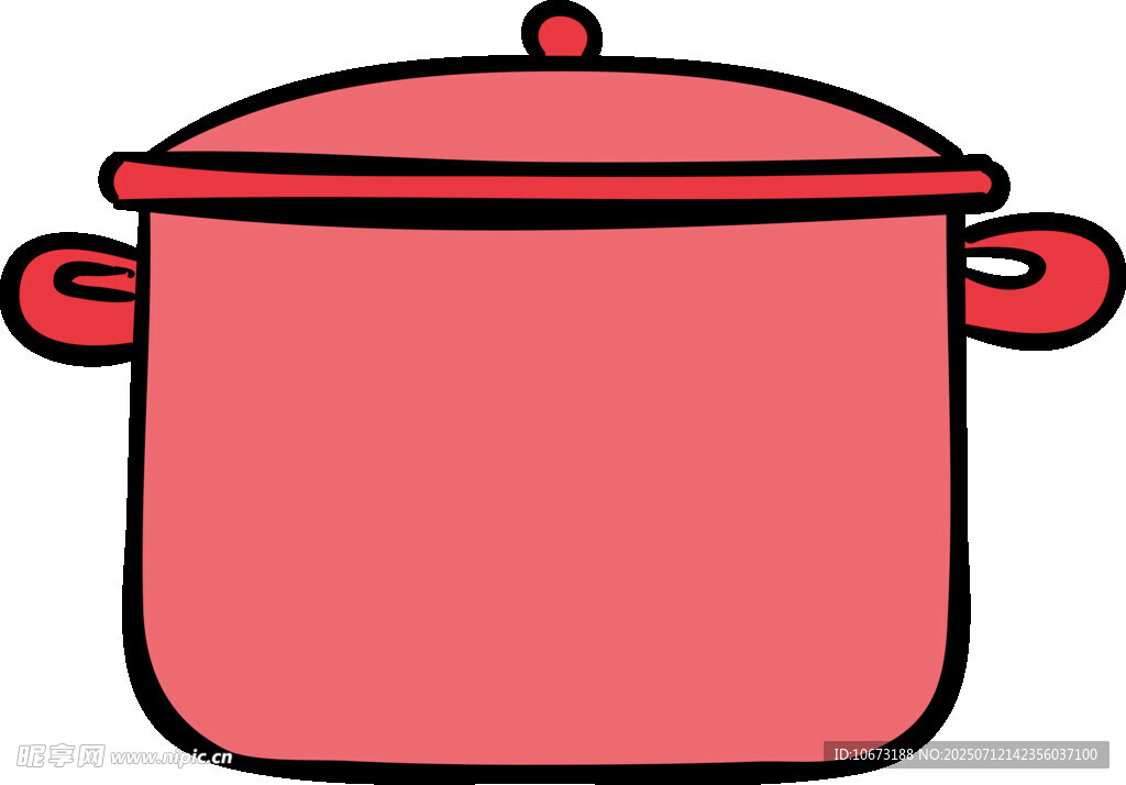 红色双耳带盖烹饪锅具