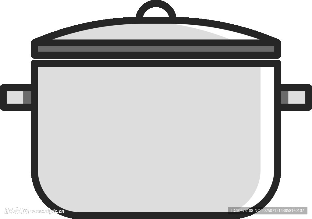 简约线条绘成的烹饪锅具