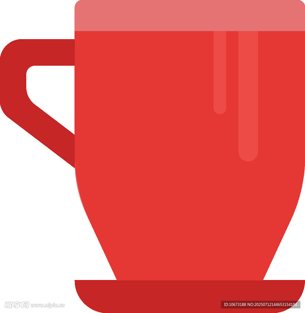 红色咖啡杯图标