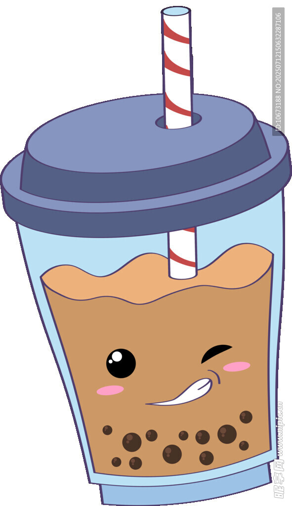 可爱珍珠奶茶卡通形象