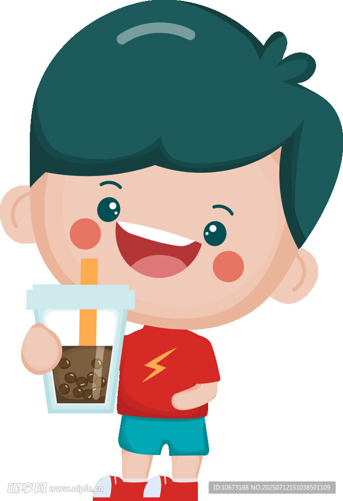 男孩手持插蜡烛的玻璃杯