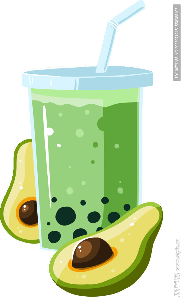 牛油果珍珠绿饮