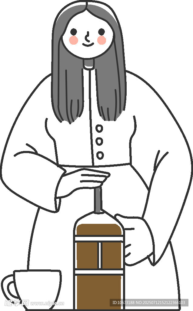 女子手冲咖啡场景