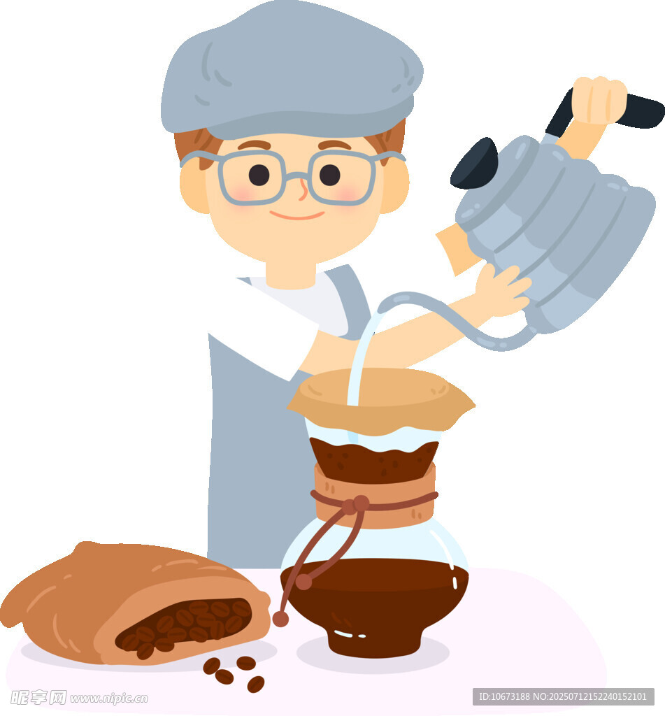 咖啡师制作美味咖啡瞬间