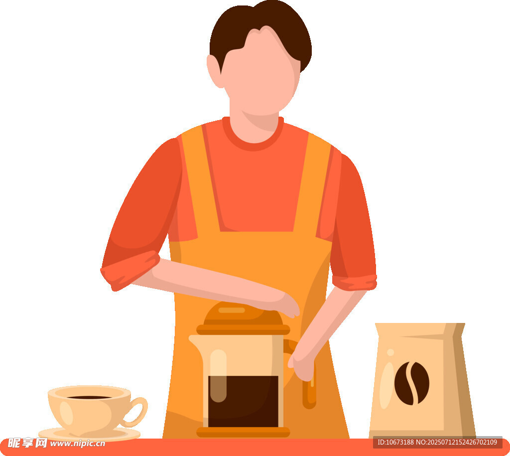 咖啡师制作美味咖啡瞬间