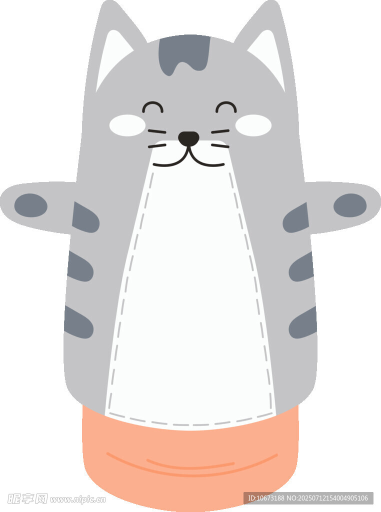 可爱猫咪手偶