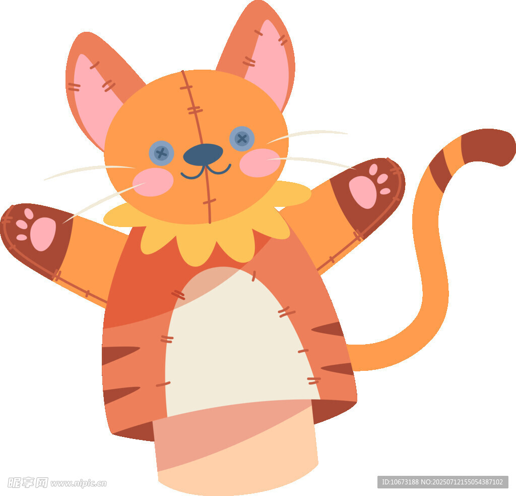 可爱猫咪手偶玩具