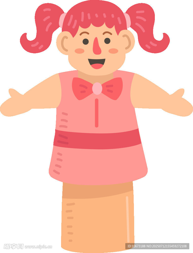 可爱双马尾玩偶女孩