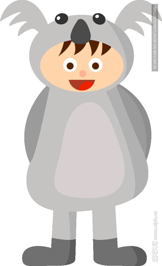 穿怪兽服的可爱小孩