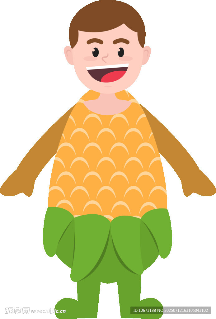 儿童菠萝造型趣味服装