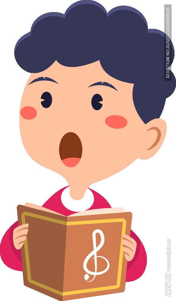 男孩专注读音乐书籍
