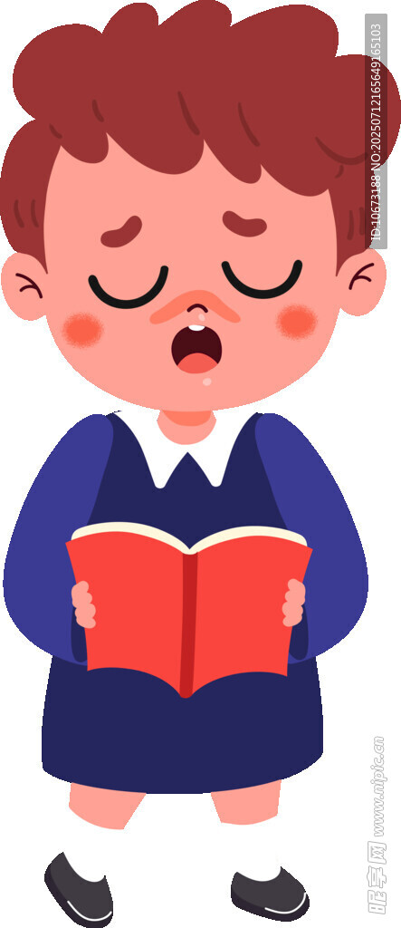 男孩专注阅读书籍