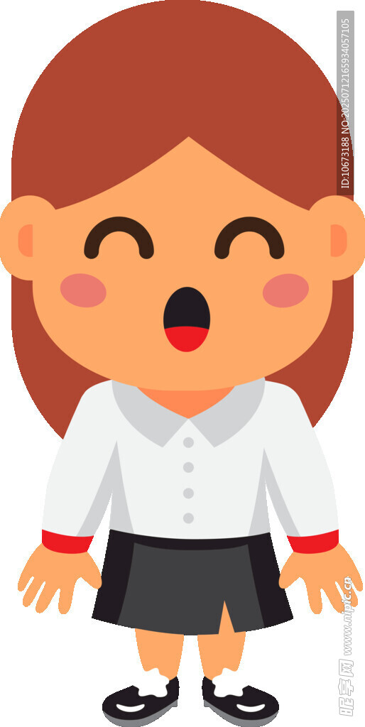 开心女孩穿正装欢呼
