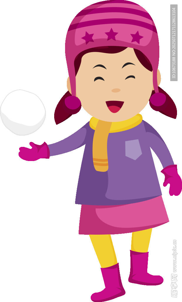 冬日欢乐女孩