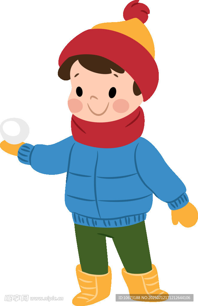 冬日孩童玩雪的欢乐瞬间