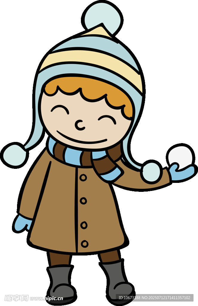 冬日可爱小孩玩雪球