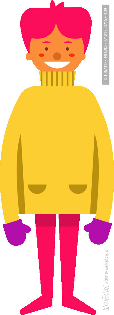 穿黄色毛衣的卡通人物